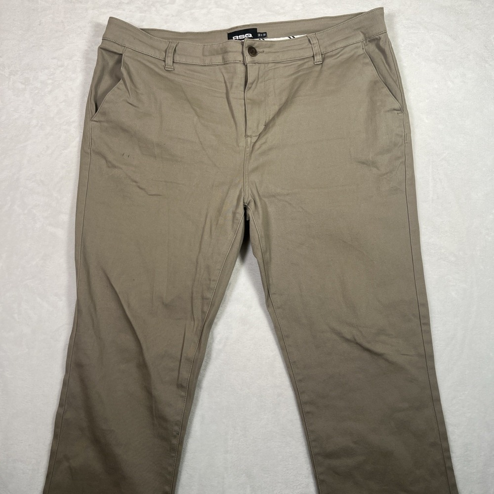 RSQ Slim Straight Chino Casual Pants‎ With Stretch Men's Size 38x30 Beige